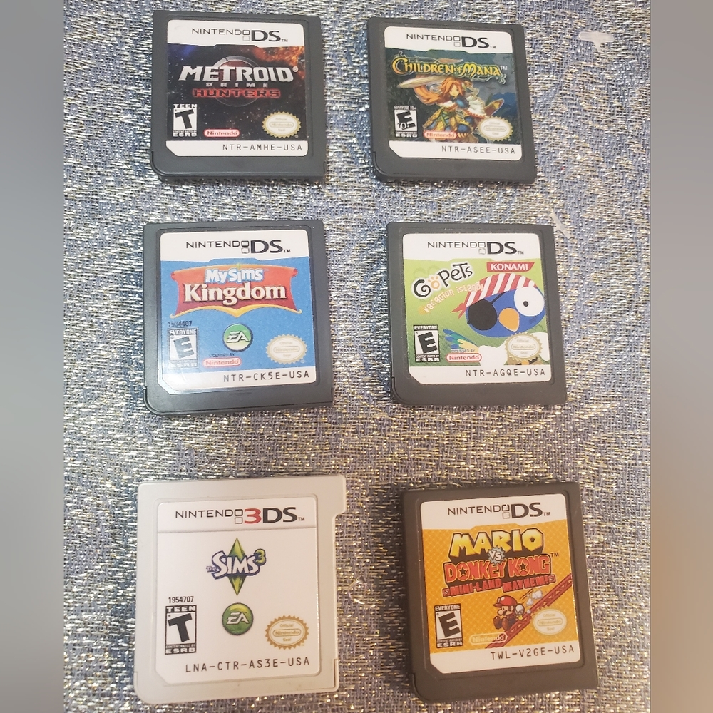 6 3DS games (no cases)